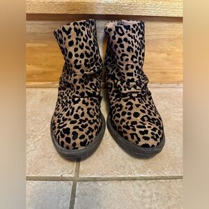 Blowfish Leopard Print Ankle Boots